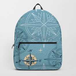 Travel by Compass - Nautical Blue Backpack