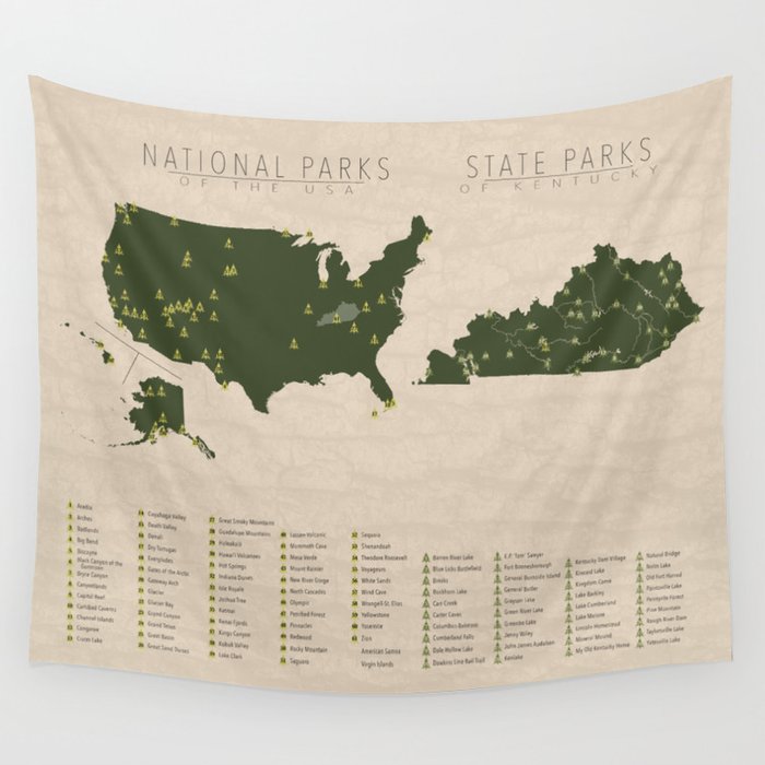 US National Parks - Kentucky Wall Tapestry