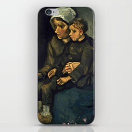  Peasant Woman with Child on her Lap, 1885 by Vincent van Gogh iPhone Skin