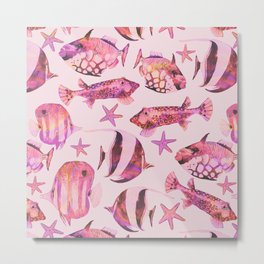 Soft pink underwater fisch scenery Metal Print