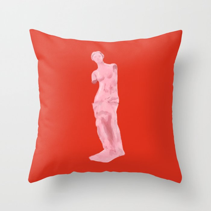 Red and Pink Venus Full  Throw Pillow