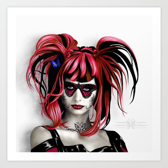 A Real Butterfly Girl Art Print