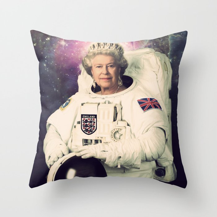Queen Elizabeth II Throw Pillow