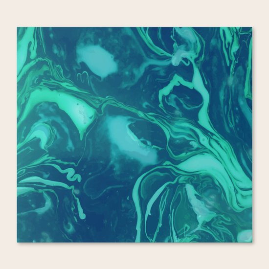 Teal Marble Canvas Print