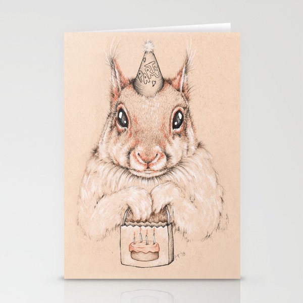 Lil' Birthday Squirrel Stationery Cards