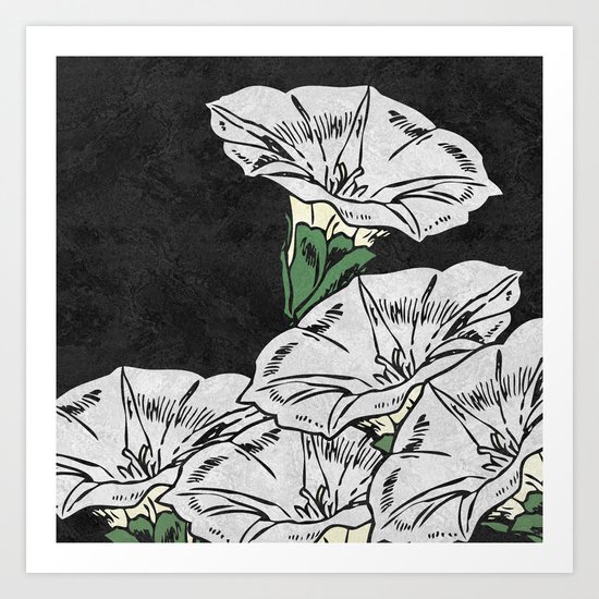 MARBLE FLOWERS (abstract) Art Print