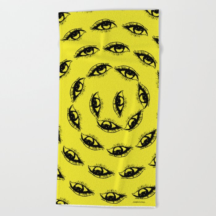 A certain look in her eye Beach Towel