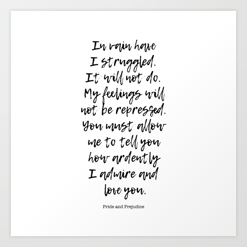 In Vain I Have Struggled Love Quotes Art Print By Socoart Society6