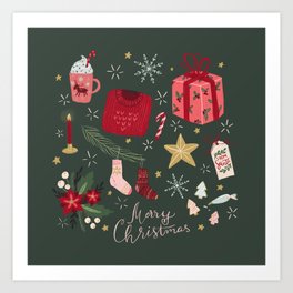 Merry Christmas Art Print