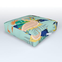 Toucan and Gooses Outdoor Floor Cushion