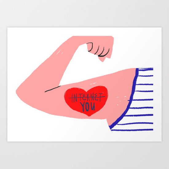 I love you (and the internet) Art Print