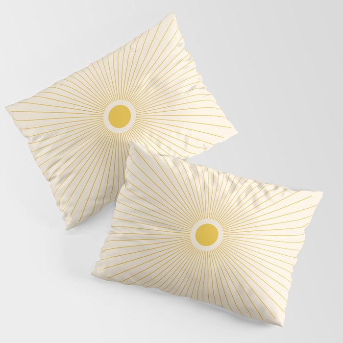 Abstraction_NEW_SUNLIGHT_YELLOW_SHINE_RISING_POP_ART_0217A Pillow Sham