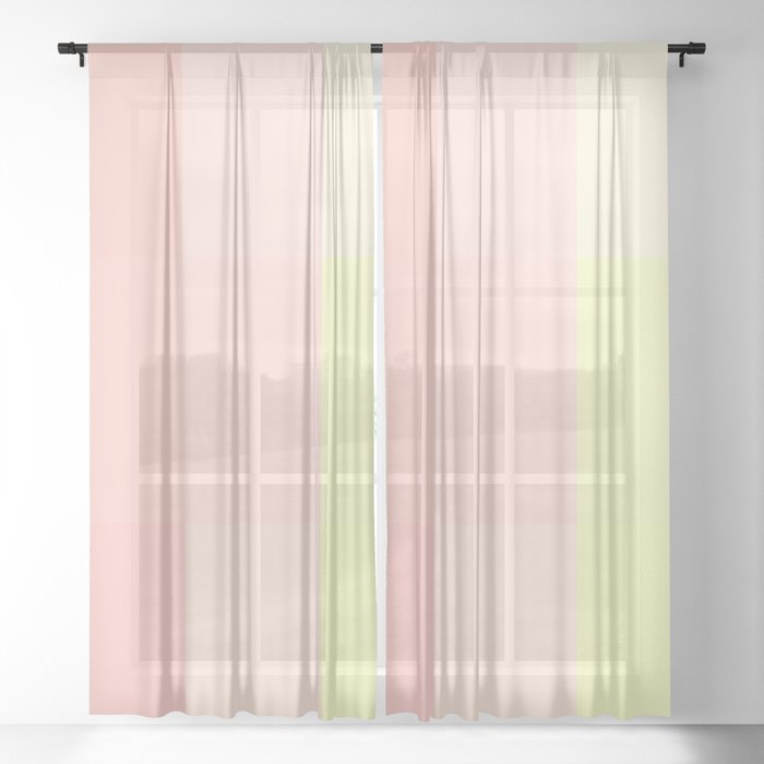 Pink And Yellow Sheer Curtain By Byjwp Society6