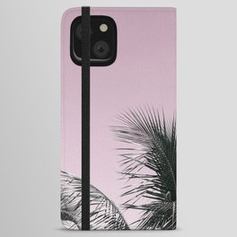 Good Vibes Pink Palm Photography iPhone Wallet Case