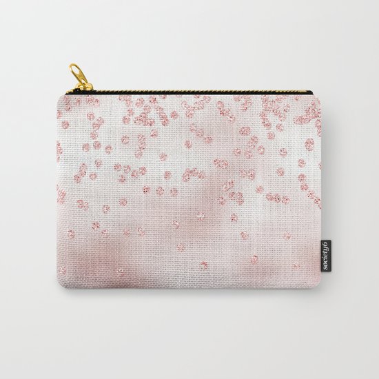 Princess Confetti Glitter on pink metal background #Society6 Carry-All Pouch