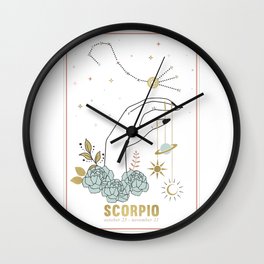 Scorpio Zodiac Series Wall Clock