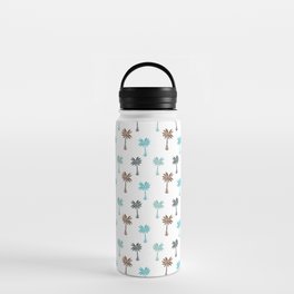 Minty Palm Trees (White) Water Bottle