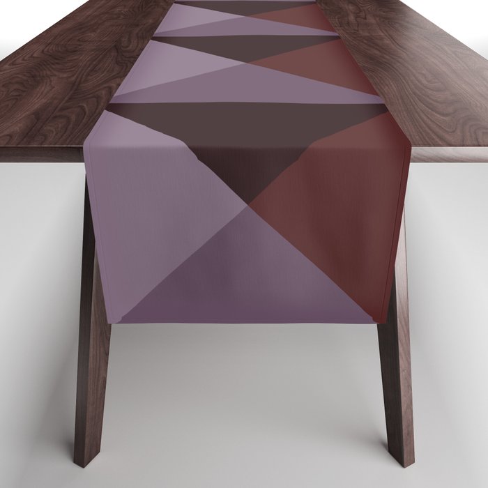 Chocolate Geometric Pattern Table Runner