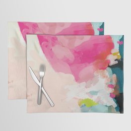 pink sky Placemat | Dream, Watercolor, Oil, Painting, Girl, Flower, Sky, Abstract, Thinkpink, Landscape 