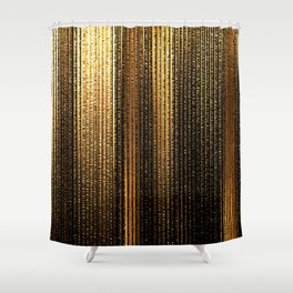 Abstract modern golden art deco sparkle pattern, luxury stripe geometry background Shower Curtain
