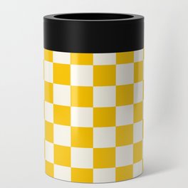 Sunshine Yellow Checkers Can Cooler