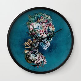 Floral Skull RP Wall Clock