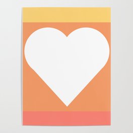 Three Colored Heart Poster