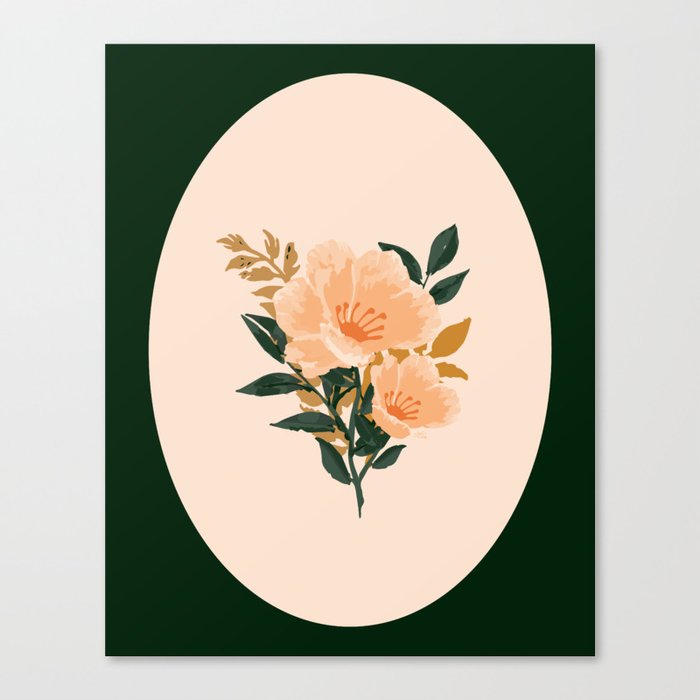 Copper Floral Cluster  Canvas Print