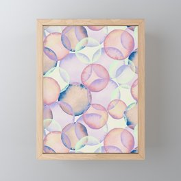 Watercolor circles overlay Framed Mini Art Print