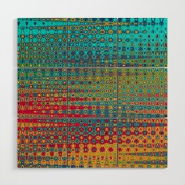 Colorful Zigzag Wave Abstract Wood Wall Art