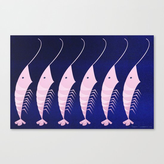 mr. Shrimp and family Canvas Print