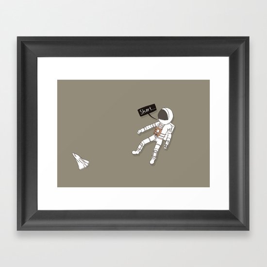 Spaceman Adrift Framed Art Print
