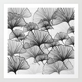 Ginkgo Leaf Pattern_08 Art Print