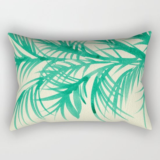 Mint Palms Rectangular Pillow