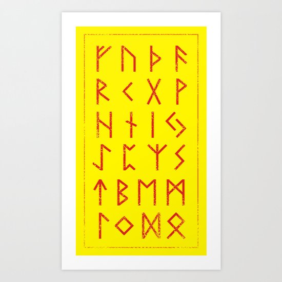 Elder Futhark Art Print