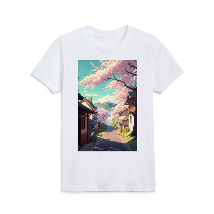 The Idyllic Street of a Japanese Village Kids T Shirt