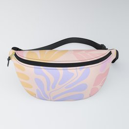 Abstract Botanical Pastel Plants and Leaves Fanny Pack