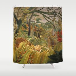 Surprise! by Henri Rousseau Shower Curtain