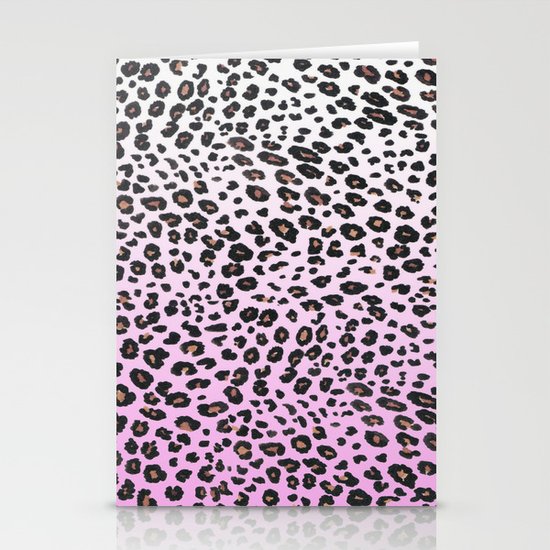 PINK LEOPARD Stationery Cards