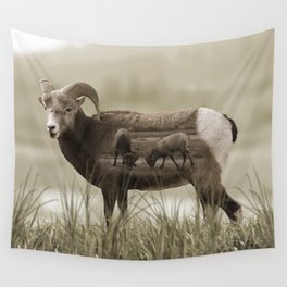 Hungry Goats Wall Tapestry