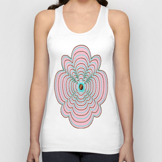 Scalloped Daisys Unisex Tank Top