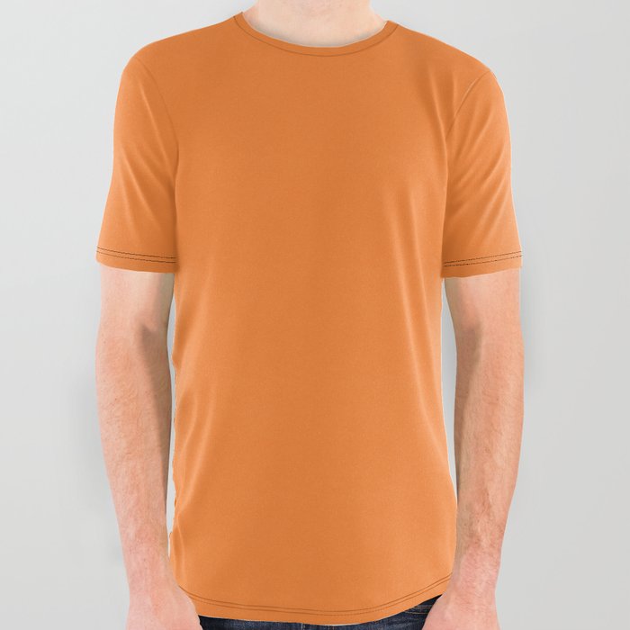 Tangerine - Solid Color Collection All Over Graphic Tee
