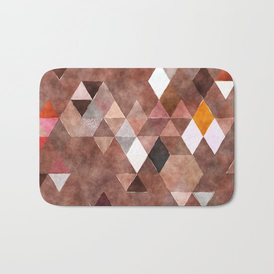 Retro Triangles Pattern 04 Bath Mat