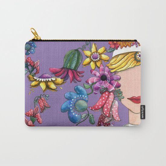 I Love the Flower Girl Lavender Carry-All Pouch