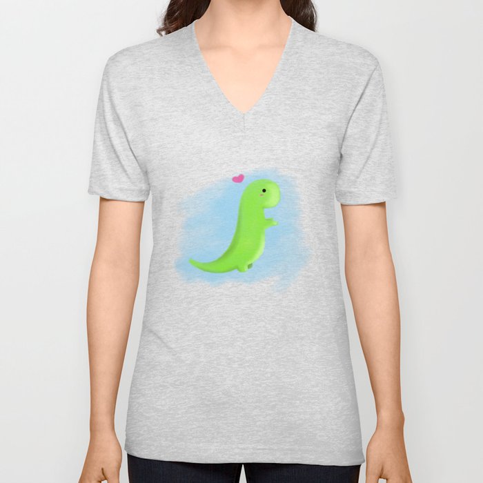 Dino love V Neck T Shirt