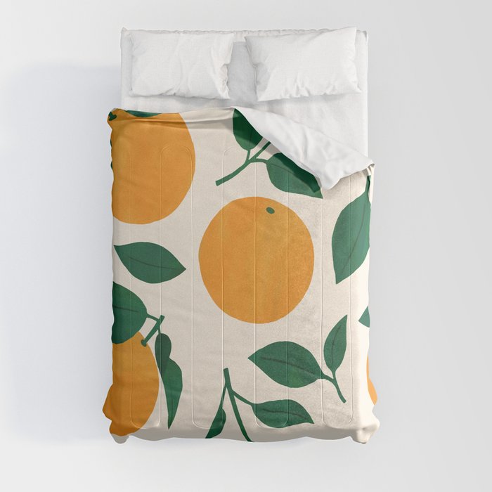 Orange fruit pattern Comforter