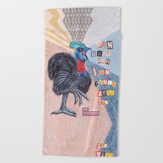 Mrs Cassowary Beach Towel