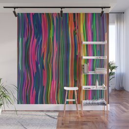 Vertical neon stripes Wall Mural