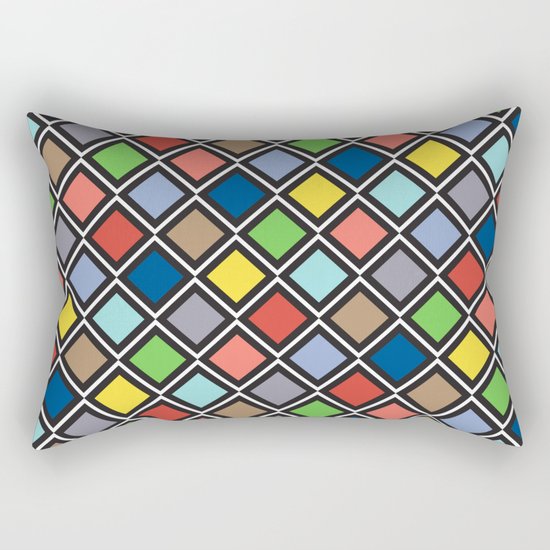 Colorful Geometric Pattern III Rectangular Pillow