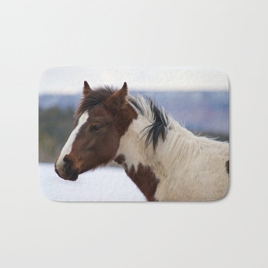 Tri-Colored Horse Bath Mat